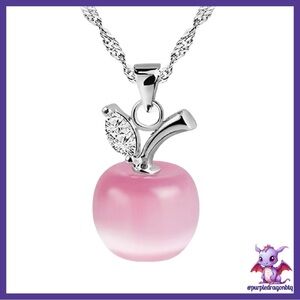 Pink Apple Pendant Necklace